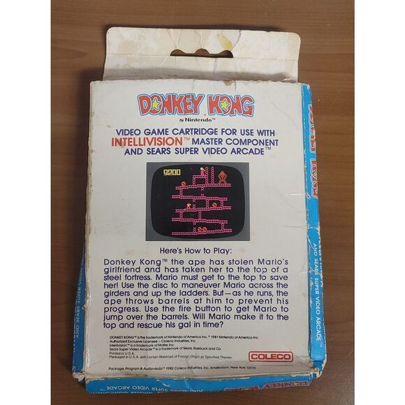 Vintage 1982 Donkey Kong Intellivision #A48 - Picture 2 of 3